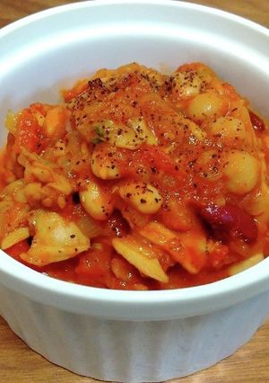 大豆とあさりのトマトソース煮込み-レシピのメイン写真