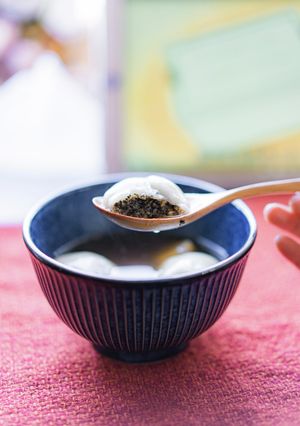 胡麻団子入りサツマイモと生姜のスープ-レシピのメイン写真