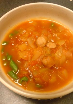 トマトたっぷりミネストローネ♪-レシピのメイン写真