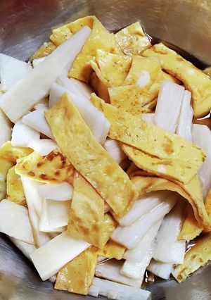まろやかポン酢☆薄焼き卵の山芋短冊-レシピのメイン写真