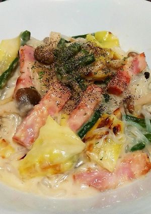 超簡単!しらたきのクリームパスタ!!-レシピのメイン写真