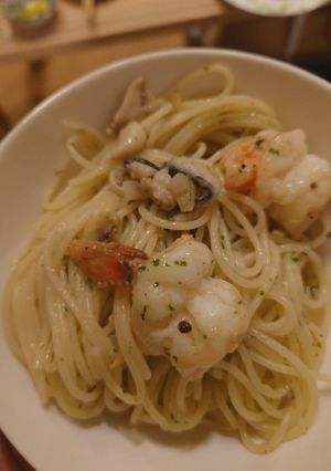 海鮮素材のジェノベーゼパスタ-レシピのメイン写真