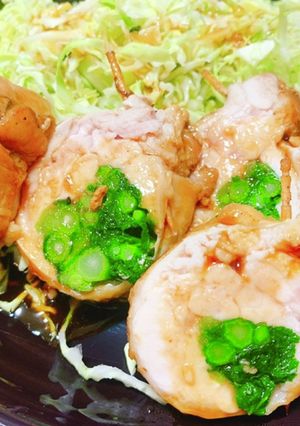 鶏肉の菜の花肉巻き-レシピのメイン写真