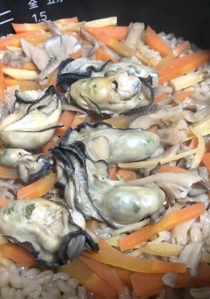 炊飯器で牡蠣ともち麦!栄養満点炊き込み飯-レシピのメイン写真