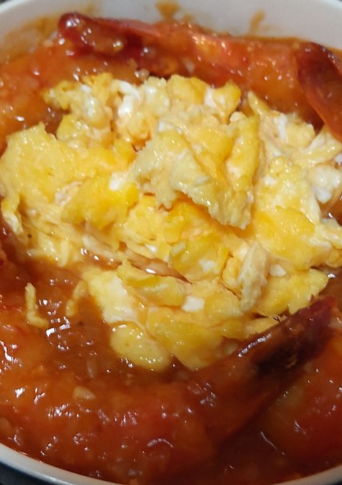 簡単中華•エビチリと卵の炒め-レシピのメイン写真