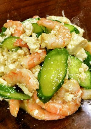 えびと豆腐の簡単サラダ-レシピのメイン写真