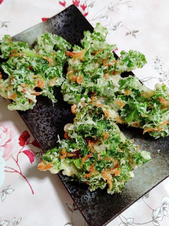 簡単美味♪わさび菜のかき揚げ-レシピのメイン写真