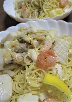 フルーツレモン入りスパゲッティサラダ-レシピのメイン写真