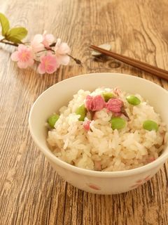 桜おこわ-レシピのメイン写真