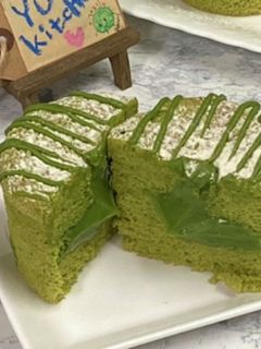 抹茶のフォンダンショコラシフォンケーキ-レシピのメイン写真