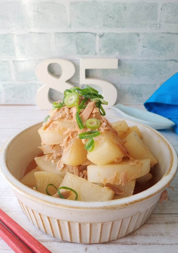 大根とツナのめんつゆ煮-レシピのメイン写真
