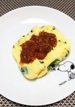 ほうれん草の厚焼き風たまご【幼児向け】-レシピのメイン写真