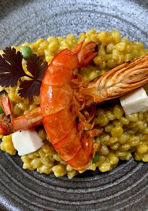 ペルー唐辛子x黄小麦xエビ〜美味しい!-レシピのメイン写真
