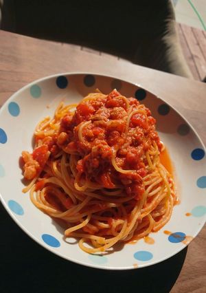 海老とツナのトマトクリームパスタ-レシピのメイン写真