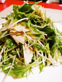 水菜と湯葉のちりめん山椒サラダ-レシピのメイン写真