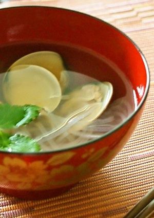 マロニーとはまぐりのお吸い物-レシピのメイン写真