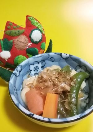 スナップえんどうと油揚げの煮物-レシピのメイン写真