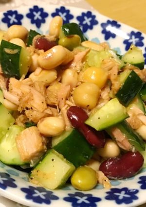 胡瓜のお豆のコロコロサラダ-レシピのメイン写真