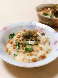ネバネバ最強☆オクラ納豆のとろろ和え-レシピのメイン写真
