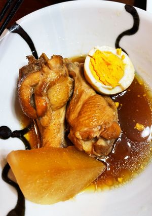鶏手羽元と大根ゆで卵の黒酢煮-レシピのメイン写真
