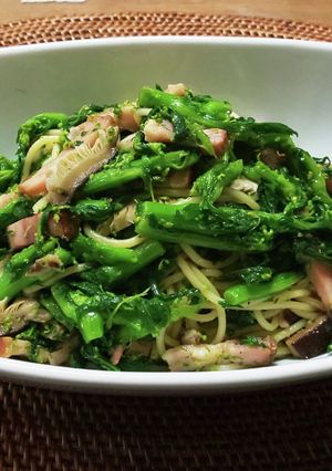 春のたっぷり菜の花パスタです。-レシピのメイン写真