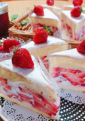 韓国カフェ風♡いちごケーキ-レシピのメイン写真