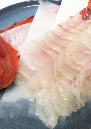 鳥羽沖で釣り上げたチカメキントキのお造り-レシピのメイン写真