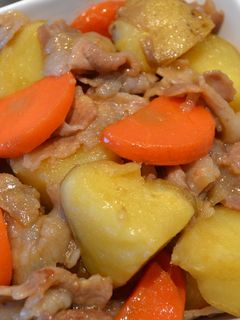 豚バラとジャガイモの照り煮-レシピのメイン写真