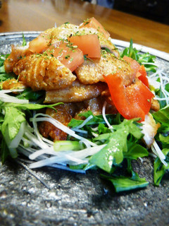 鶏皮が主役のサラダ-レシピのメイン写真