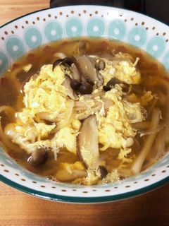 きのこ卵とじうどん-レシピのメイン写真