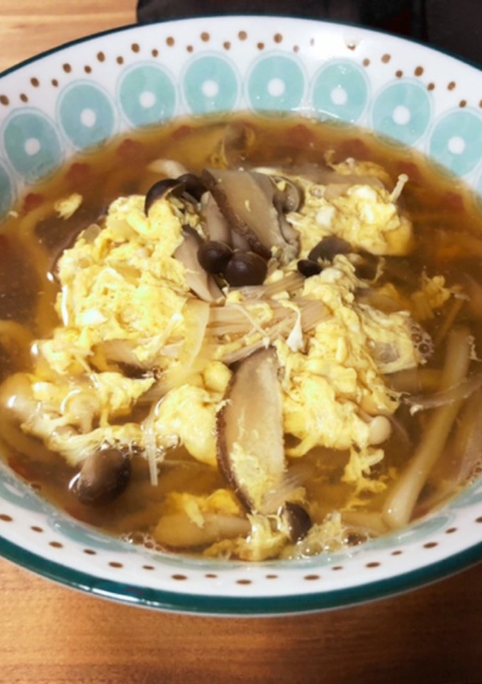 きのこ卵とじうどん-レシピのメイン写真