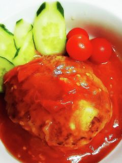 贅沢トマト煮込みバーグ(*ˊ˘ˋ*)-レシピのメイン写真