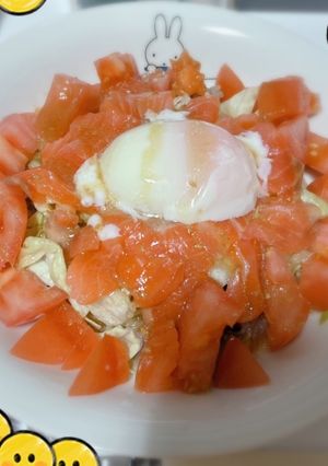 スモークサーモンのサラダ丼-レシピのメイン写真