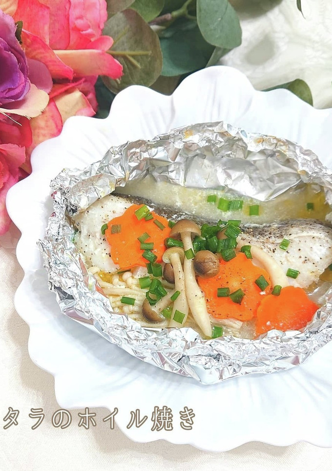【簡単】タラのホイル焼き/えのき しめじ-レシピのメイン写真