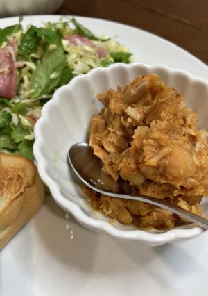 ひよこ豆のプルドポーク　パンのおともに-レシピのメイン写真
