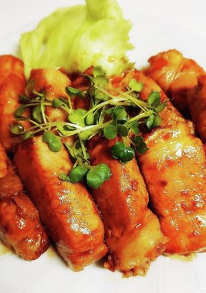 ご飯がすすむヘルシー肉巻き豆腐-レシピのメイン写真