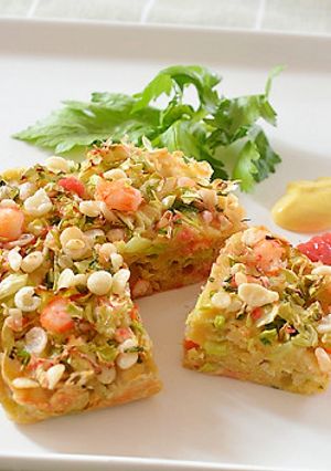 紅しょうがペーストお好み焼き風ケークサレ-レシピのメイン写真