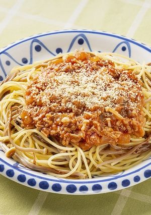きのこたっぷりミートソーススパゲティ-レシピのメイン写真