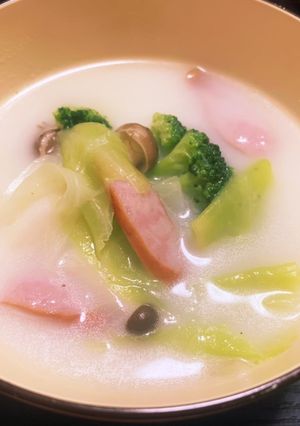 牛乳で作る中華風スープ-レシピのメイン写真