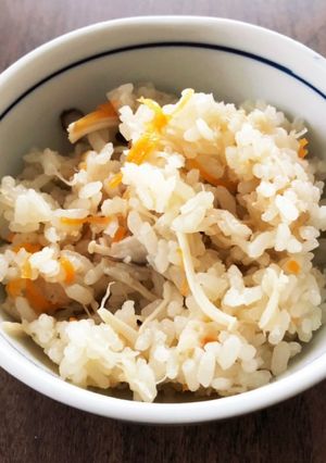 ほたて貝柱缶詰の炊き込みご飯-レシピのメイン写真