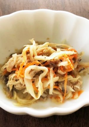 サバ缶詰&せんぎり大根の炒めもの-レシピのメイン写真