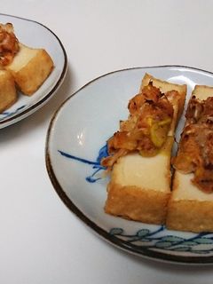 厚揚げ豆腐のネギみそ焼き-レシピのメイン写真