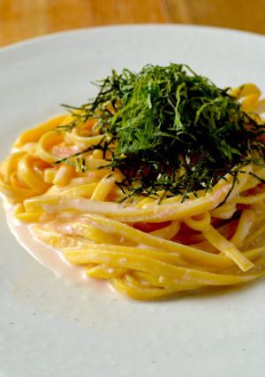 糖質制限！明太子クリームパスタ-レシピのメイン写真