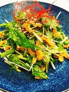水菜と油揚げのサラダ-レシピのメイン写真