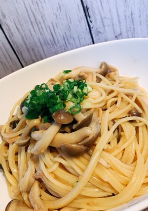 きのことツナの簡単ワンパン和風パスタ-レシピのメイン写真