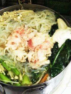 葉野菜の昆布だし鍋 あごだしつゆ付け-レシピのメイン写真