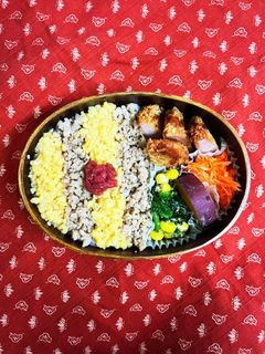 ハムカツとそぼろ弁当-レシピのメイン写真