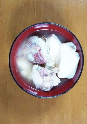 ちご鯛と豆腐の味噌汁-レシピのメイン写真