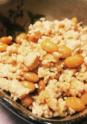 大豆でかさ増し！鶏ひきふりかけ-レシピのメイン写真