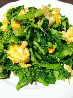 菜の花と玉子の炒め物-レシピのメイン写真